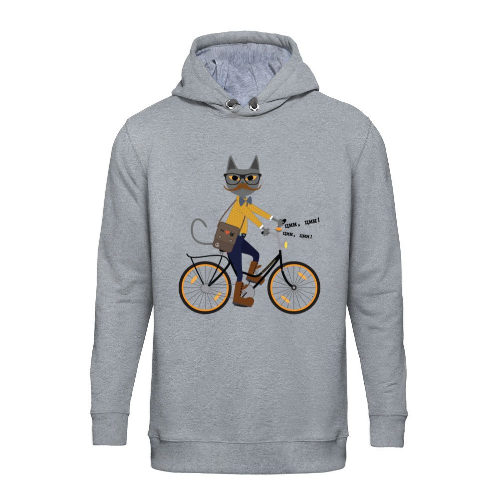 Hipster mačak na biciklu 